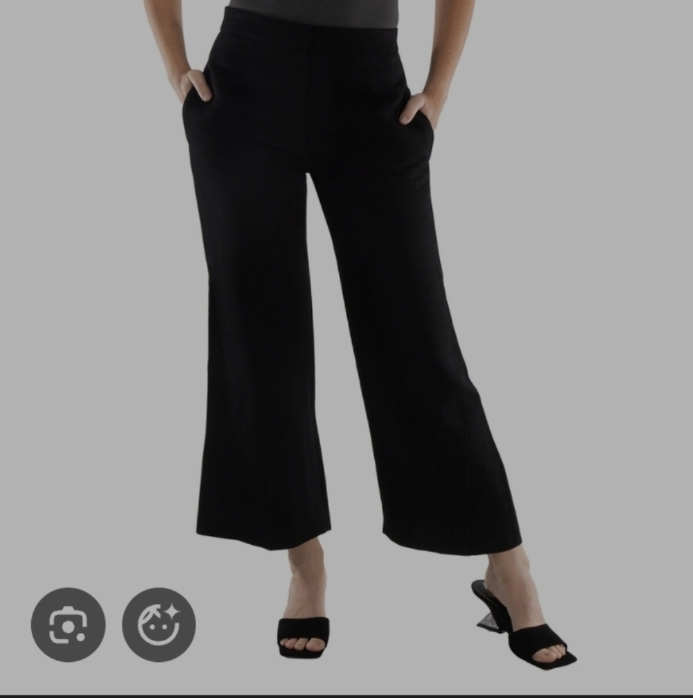 JIL SANDER EUC COTTON HIGH WAIST CROP MADE IN ITALY POCKETED PANTS SIZE EU42 - Picture 2 of 12